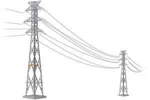 Scenery Collection Scenery Accessories 084-3 Power Transmission Tower A3 Diorama - Picture 1 of 4