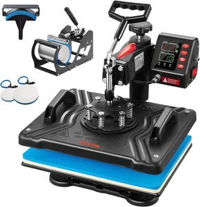 Vevor 5 in 1 Hitzepresse Maschine 12x15 Zoll, 360° Swing Away Shirt schwarz  - Bild 1 von 9