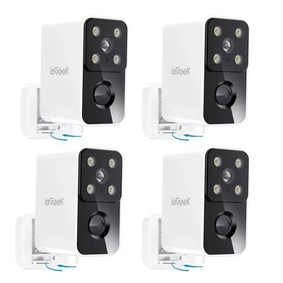 ieGeek 2K  Rotazione 180° Telecamera Wifi Esterno Senza Fili, 4 LED Lights P - Immagine 1 di 4