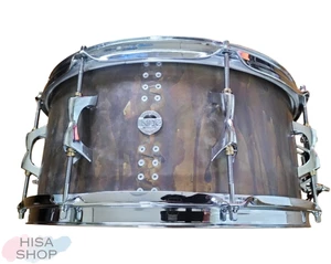 INDe Kalamazoo Oxidized Bronze Shell Snare Drum – 14×6.5″ – 8-Lug Tension - Picture 1 of 11