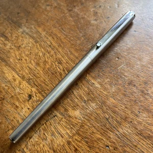 1980s Montblanc Quick Pen Ballpoint Stainless Steel Rollerball Slim - Picture 1 of 7