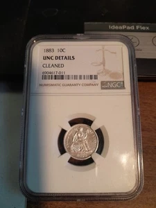 1883 seduto liberty dime NGC UNC dettagli - Foto 1 di 4