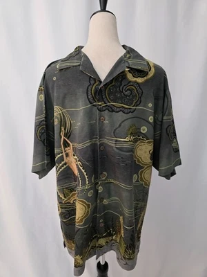 Tommy Bahama Green silk men shirt size M               M276 - Image 1 of 4