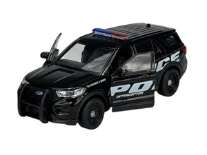 WELLY 2023 FORD EXPLORER POLICE BLACK 1:34 DIE CAST METAL MODEL NEW IN BOX 43837 - Picture 1 of 7