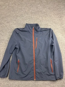 Mountain Khakis Full Zip Jacket XL Blue Orange Zipped Pockets Stretch Mock Neck - Picture 1 of 7