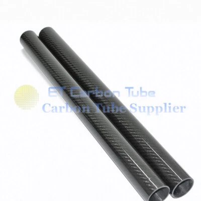 1-2pcs 3K Carbon Fiber Tube OD12mm x ID 8mm 10 11mm Roll Wrapped 330 500mm Long - Image 1 of 3