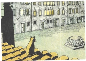 Hugo Pratt - Corto Maltese a Venezia - Gatto sul tetto . Cartolina da collezione - Foto 1 di 1