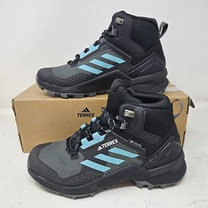 Zapato de senderismo Adidas Terrex Swift R3 Mid GTX para mujer / negro azul / HP8712 / talla 7,5 - Imagen 1 de 6
