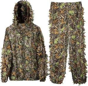 Ghillie Suit 3D Leafy Camo Camouflage Hunting Suits Woodland Gilly - Picture 1 of 9