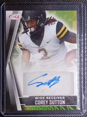 Corey Sutton 2022 Sage Rookie RC Auto Appalachian State Detroit Lions #A-CS2 - Image 1 of 2