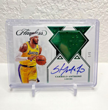Carmelo Anthony 2021-22 Flawless 75th Team Auto Emerald Autograph #5/5 Lakers