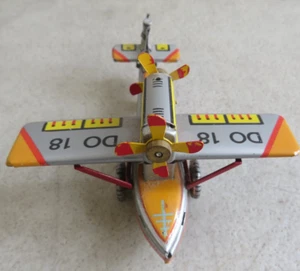 DORNIER 18 LITHOGRAPH 4" TIN TOY TWIN ENGINE PLANE ZZ MADE IN GERMANY A1 - Picture 1 of 5