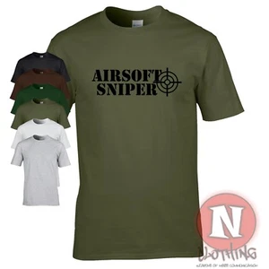 Airsoft sniper T-shirt airsoft team military sport teeshirt tee - Picture 1 of 7