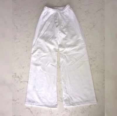 American Apparel Pants Kids Size 8 White California Fleece Drawstring NWOT - Image 1 of 4