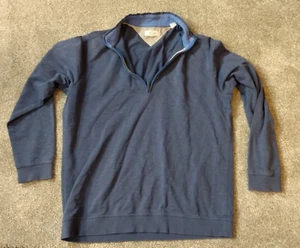 Adipure by Adidas 1/4 Zip Pullover Blue Large Golf Athletic Casual Layer - Picture 1 of 8