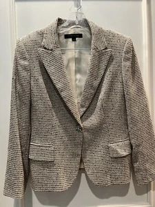 ANNE KLEIN SKIRT SUIT Size 10 Tweedy Browns Lined - Picture 1 of 8