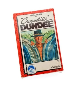 Crocodile Dundee Video 8 Cassette Tape Movie 8mm Paul Hogan Paramount NEW SEALED - Picture 1 of 5