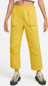 Nike Tech Pack Woven Pants Women's Yellow Dri-FIT Sportswear DQ6659 179 MED $125 - Picture 1 of 6