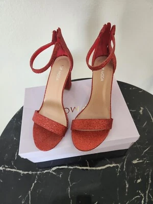Top Moda Red Glittery Shoes Size 8.5 - Image 1 of 4