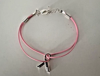 Breast Cancer Crusade Pink Hope Ribbon Cord Bracelet ~ AVON ~  NEW IN BOX - Image 1 of 4