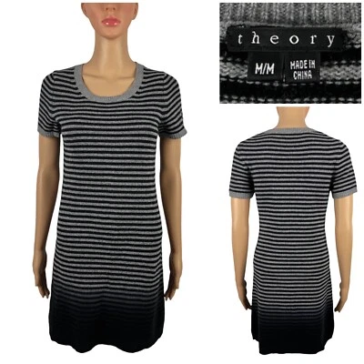 Suéter de vestir mediano Theory para mujer 100 % cachemir Dorthea DD acogedor gris negro usado en excelente estado Foto 1 de 4