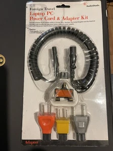 Foreign Travel Laptop PC Power Cord + Adapter Kit Radio Shack - Picture 1 of 2