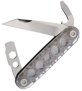 American Service Knife The Iron Pocket Knife Premium Steel Blade Synthetic CLR - Picture 1 of 1