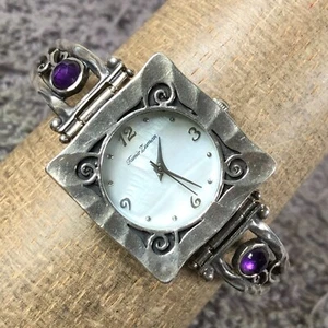 Vintage Tamir Zuman Women Sterling Silver Quartz 25mm Watch 6 1/4" - Picture 1 of 11