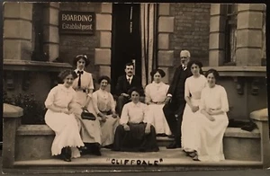 Foto reale RPPC uomini e donne confini di Cliffdale istituto di imbarco Canada - Foto 1 di 2
