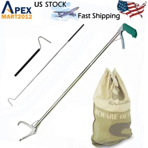 47" Heavy Duty Snake Tongs & Hook Reptile Grabber Catcher Stick Tool Hunting Bag - Picture 1 of 27