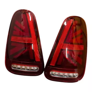 MINI R53 Smoke + Red LED Union Jack Rear tail Lights R50, R52 One Cooper S JCW - Picture 1 of 8