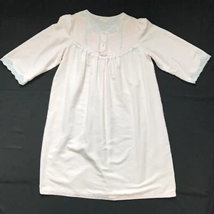 Barbizon Pale Pink Lightweight Flannel Nightgown Womens M L Vtg Sleepwear Roomy  - Picture 1 of 12
