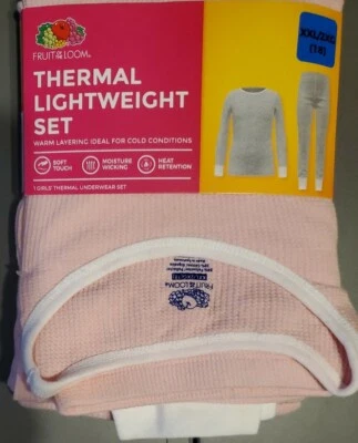 Fruit Of The Loom Niñas Talla 2XL 18 Térmica Ligera Capa Base Tejido Waffle  Foto 1 de 4