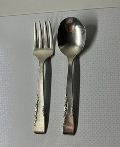 VINTAGE 1881 ROGERS SILVER PLATE BY ONEIDA LTD. "PROPOSAL" CHILD’S 2 PCS SET - Picture 1 of 6