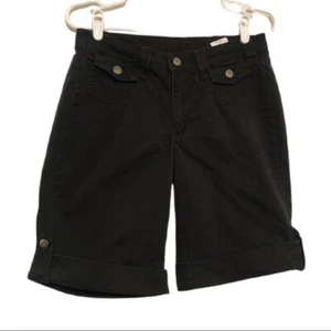 Riders Bermuda Shorts, Black, Size 6, Cuffed Bottoms - Picture 1 of 5