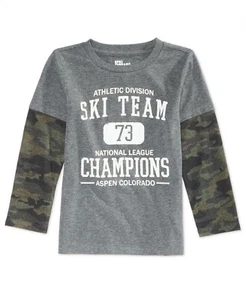 Epic Threads Little Kid Boys Ski Champ Shirt Charcoal Heather 7 - Picture 1 of 1