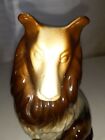 Porcelain Sitting Collie Figurine, 7" Tall, 2" Wide, 4.5" Long