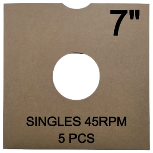 Brown 7" Singles Vinyl LP Record Card Sleeves Thumb Cut 350g Mailer 45rpm LOT - Afbeelding 1 van 35