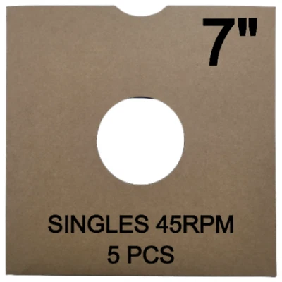 Brown 7" Singles Vinyl LP Record Card Sleeves Thumb Cut 350g Mailer 45rpm LOT