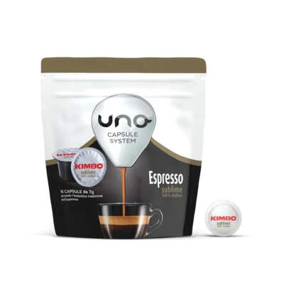 Kimbo Capsule Caffè Compatibili Uno System Miscela Sublime, 96 - 192 Pezzi
