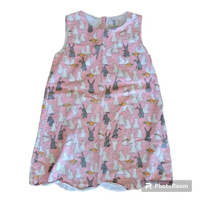 Girls Anna & Alfred Boutique Easter Bunny Rabbit Carrot Cottin Dress Sz. 8 - Image 1 of 4