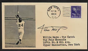 Willie Mays The Catch Sammlerumschlag Originalperiode 1954 Briefmarke OP1214 - Bild 1 von 1