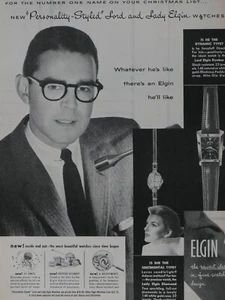 Elgin 1957 Vintage Personalidad Estilo Lord Lady Elgin Original Impresión Anuncio 8,5 x 11 - Imagen 1 de 5
