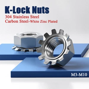Tuerca K-Lock | Jaula dentada | Roscas UNC/UNF | Acero inoxidable 304/acero al carbono - Imagen 1 de 28