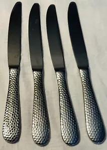 Wallace Brooklyn Set of 4 Dinner Knives Hammered 18/10 Stainless Modern - Picture 1 of 5