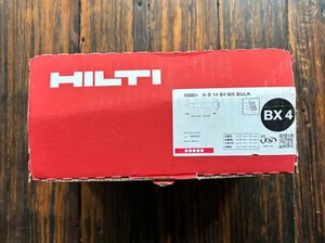 Hilti #2361654 BX-4 1000x X-S 14 B4 MX BULK 14mm 9/16” Premium Framing Nails - Picture 1 of 1