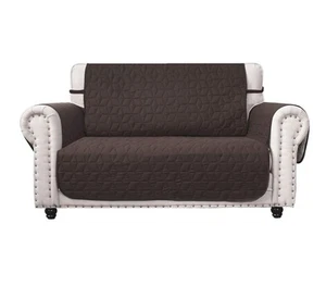 Loveseat Cover Water-Resistant Quilted Furniture Protector with Back Nonslip ... - Picture 1 of 8