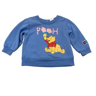 Sudadera Pullover Vintage Años 90 Disney Winnie the Pooh Azul Gráfico Niñas 18M Foto 1 de 4