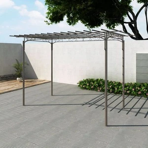 Gartenpavillon Pavillon Stahl 215cm Überdachung Pergola Rosenpavillon Gartenhaus - Bild 1 von 5