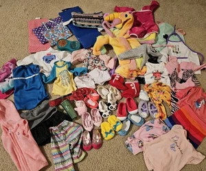 18 Zoll Puppe 45 Teile Kleidung Zubehör Paket Haustierpflege Schuhe Pyjamas Shirts Röcke - Bild 1 von 8